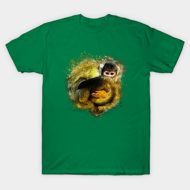 Squirrel Monkey T-Shirt by ElviraDraat